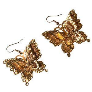 Butterfly  Swarovski crystal earrings.